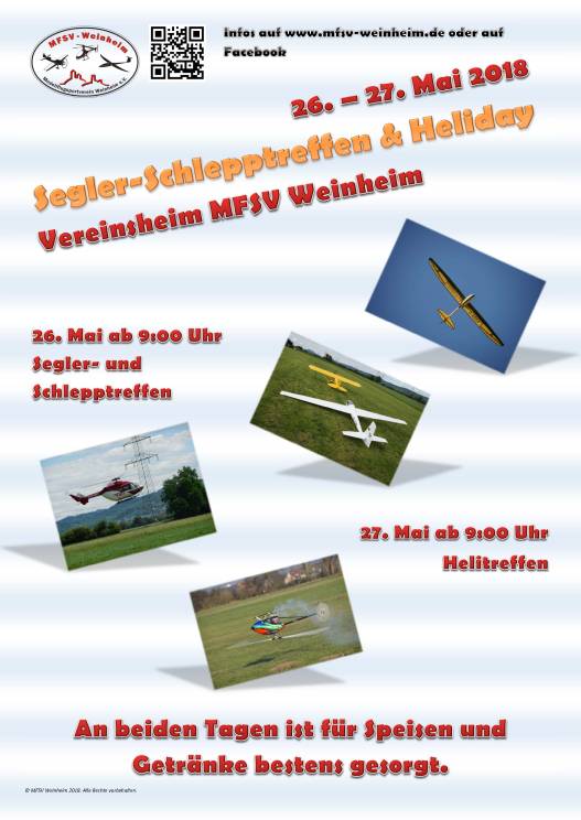 Segelschlepp-Treffen und Heliday beim MSFV Weinheim